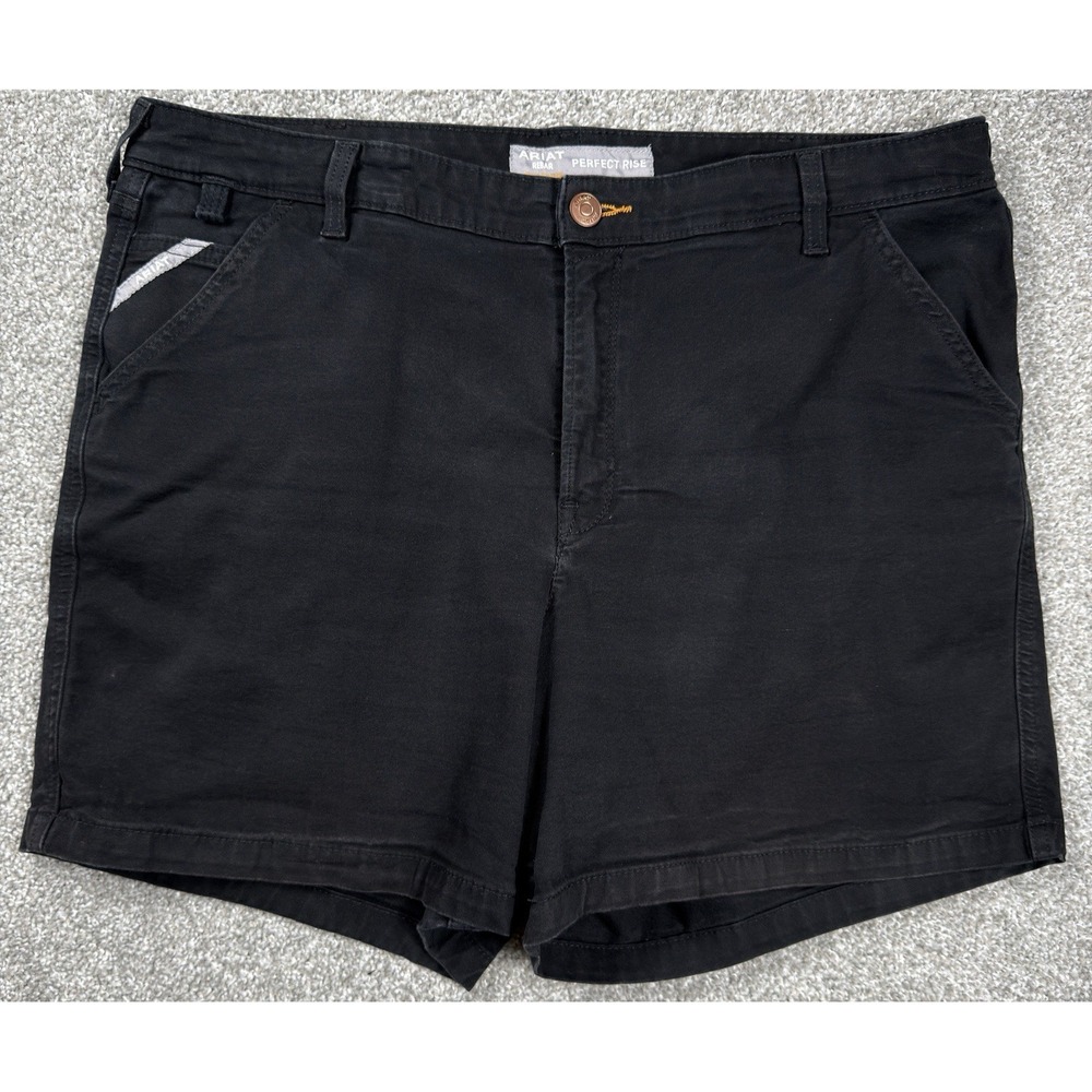Ariat Perfect Rise Shorts Women's 2X Black Stretch Casual Western Outdoors
